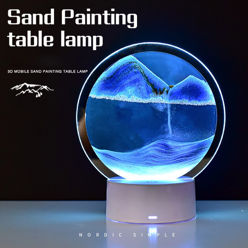 7 Colors USB Sandscape Table Lamp