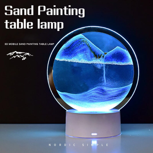 7 Colors USB Sandscape Table Lamp