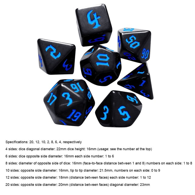 Electronic Luminous LED DND Dice Set