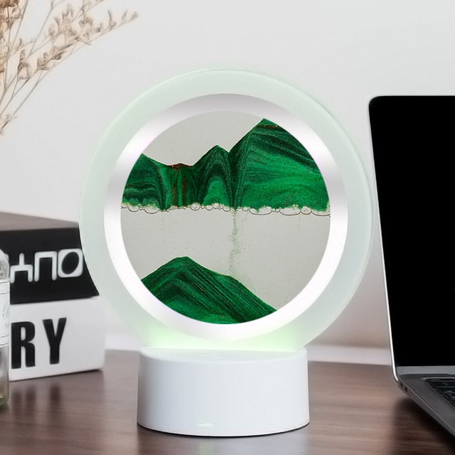 7 Colors USB Sandscape Table Lamp