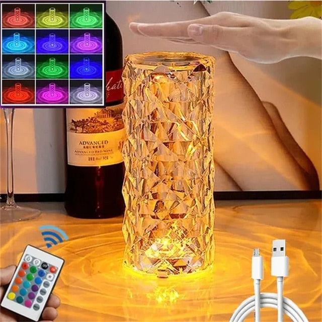 LED Crystal Lamp Touch Remote Design